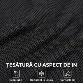 HOMCOM Scaun Gaming Ergonomic cu Masaj încălzit, Suport Picioare, Textil, Gri | Aosom Romania