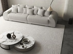 Canapea extensibilă dumonde cu 2 lăzi de depozitare si sezut confortabil din spuma high-density, Verona Zoom Cream 310x100 cm