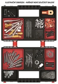 Organizator cu două case 28,7 × 18,6 × 10 cm, cutii, roșu