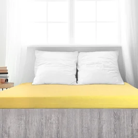 Cearșaf de pat 4Home din frotir Ideal galben , 160x 200 cm, 160 x 200 cm