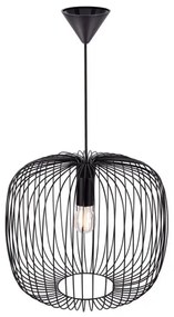 Nordlux - Pendul pe cablu BERONI 1xE27/60W/230V negru, diam. 40 cm