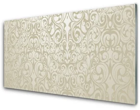 Tablou pe sticla Abstract Art White