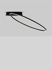 Lustra LED aplicata design modern minimalist KIKLOS negru