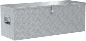 vidaXL Cutie din aluminiu, 110,5 x 38,5 x 40 cm, argintiu