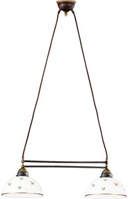 Kolarz 731.82.170 - Lustră suspendată pe cablu NONNA, 2xE27/75W/230V, cu detalii florale, aur roz