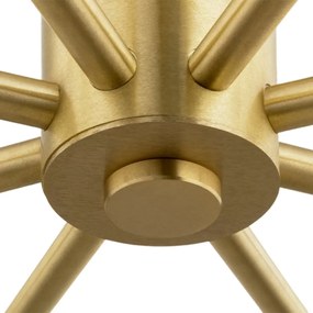 Candelabru 8 brate, alama periata, sticla canelata PRESTON 5082