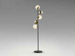 Lampadar/Lampa de podea design modern Inoa fumuriu/chihlimbar