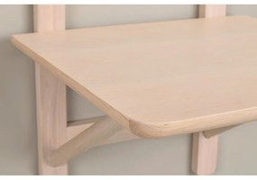 Noptieră în culoare naturală cu rafturi cu aspect de lemn de stejar Camrose - Rowico