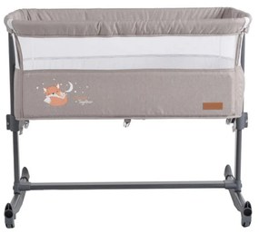 Patut copii transformabil in balansoar bebe NOVOKIDS™ Babies , Design modern, Co-Sleeper , Dimensiuni 90X55X80 cm, 5 trepte de inaltime, Saltea