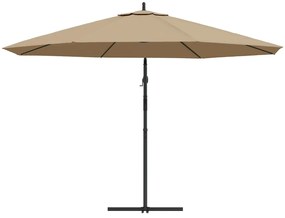 Umbrela suspendata cu stalp din aluminiu, 350 cm, gri taupe Gri taupe