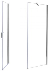 Cabină de duș pătrată Monica MONICA80 cu ușă batantă, 80x80x190 cm