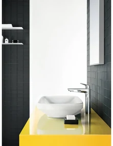 Baterie lavoar cu ventil pop-up, Hansgrohe Logis 190, montare pe blat, crom, 71090000