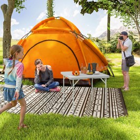 Outsunny Masă de Camping Pliabilă cu 2 Înălțimi Reglabile, 86x86x74 cm, Alb | Aosom Romania