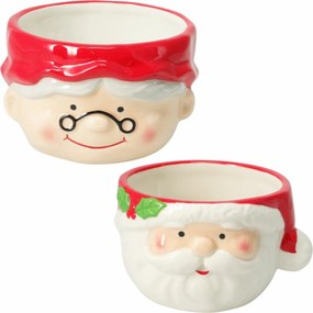Set de 2 boluri ceramice Mr. & Mrs. Claus 13cm