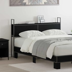 vidaXL Tăblie de depozitare Stejar negru 120 cm Lemn compozit