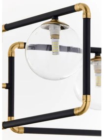 Lustră pe cablu Jupiter 1985 IBRA 5xG9/10W/230V negru/auriu