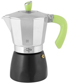 Cafetiera aluminiu cu maner lemn pentru 6 cesti