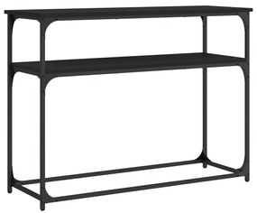 834065 vidaXL Măsuță consolă, negru, 100x35,5x75 cm, lemn compozit