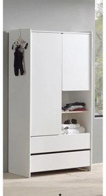 Dulap pentru copii Vipack Kiddy, 90 x 180 cm, alb