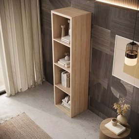 Bibliotecă 40x150 cm, Cleo II, ADRK Furniture (Culoare: Alb)