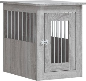 vidaXL Ladă pentru câini, gri sonoma, 45x62x59 cm, lemn prelucrat