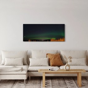 Tablou cu aurora borealis (120x50 cm)