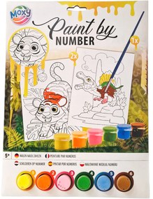 SET PICTURA PE NUMERE - TIGRU & DINOZAUR - MOXY (150057-2)