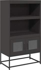 vidaXL Dulap înalt, negru, 68x39x123 cm, oțel