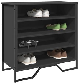 vidaXL Pantofar, negru, 80x38x78 cm, lemn prelucrat