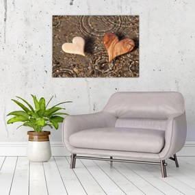 Tablou - Inimile din lemn (70x50 cm)