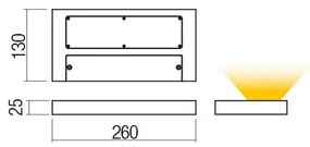 Redo 01-3016 - Aplica de perete LED LAMINA 2xLED/15W/230V CRI 90 negru