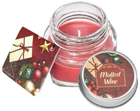 Set de lumânări aromate cu felicitare 28 g încutie cadou, Winter, mix 6 bucăți