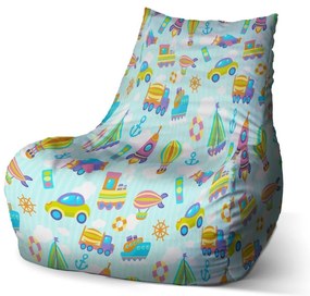 Sac de șezut Bean mașinuțe - pentru copii, colorat