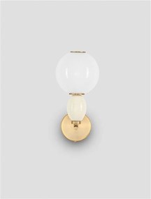 Aplica LED decorativa ceramica bej, alb, OBRIE