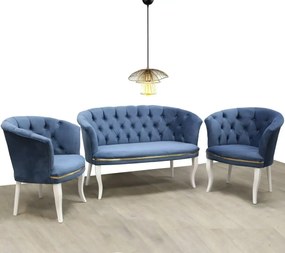 Set canapea Milano Relax Homs textil albastru