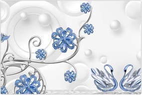 Tablou - Lebede albastre (90x60 cm)