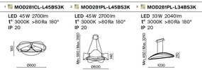 Lustra LED aplicata design decorativ Breeze