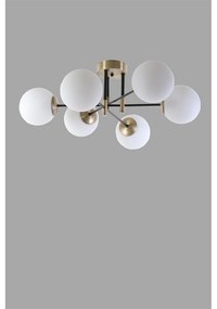 Plafonieră albă/aurie cu abajur din sticlă ø 15 cm Dolunay – Opviq lights