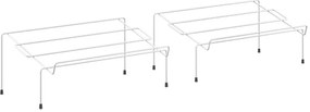 Set 2 suporturi pentru pantofi din oțel inoxidabil Metaltex Cipok, alb