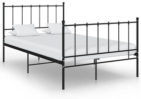 324952 vidaXL Cadru de pat, negru, 120x200 cm, metal
