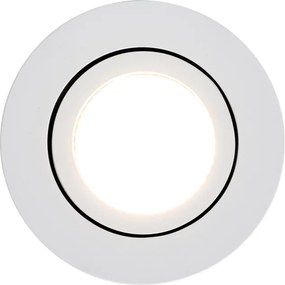 Spot încastrat alb 6,8 cm incl. LED 545 lm Dimmabil IP65 - Gaius