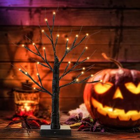 Copac pentru Halloween KPCB, LED, negru, 40 cm