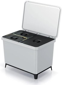 Coș de gunoi, 23 + 10 + 10 l, gri deschis