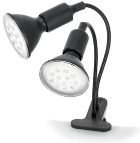 Lampă flexibilă de masă cu clemă pentru creșterea plantelor PLANTY 2xE27/30W/230V negru