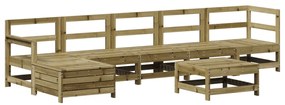 3250619 vidaXL Set mobilier de grădină, 7 piese, lemn de pin tratat