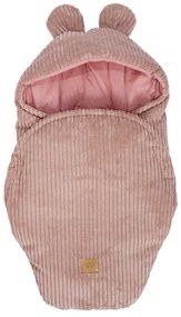 Păturică de înfășat roz din catifea reiată 45x80 cm – Meowbaby