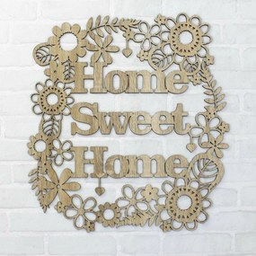 DUBLEZ | Inscripția din lemn pentru perete - Home Sweet Home