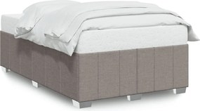 vidaXL Cadru de pat fără saltea Taupe 120x190 cm țesătură