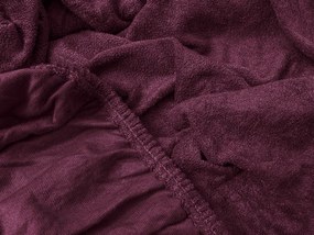 Cearsaf Frotir cu elastic EXCLUSIVE 160 x 200 cm visiniu
