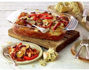 Pyrex Set de 3 vase de sticlă pentru cuptor, 1,4 l+ 3 l + 4 l